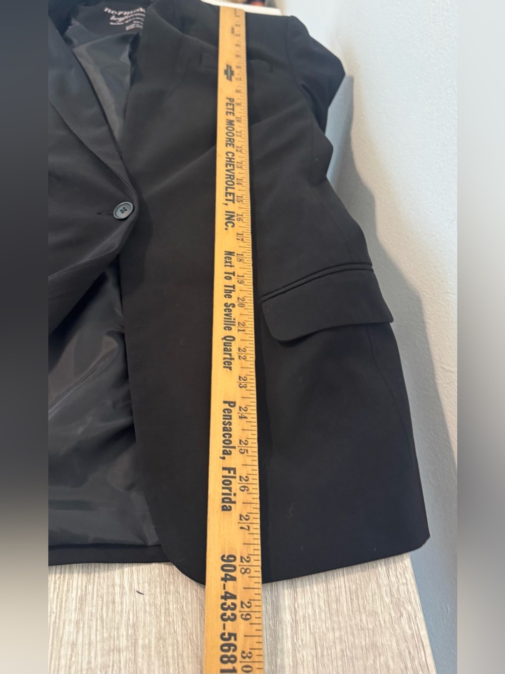 Norma Kamali Boyfriend Blazer Jacket Black Single Button Oversized Office XS - Picture 6 of 11